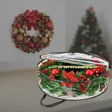 Bolsa Capa para Guirlanda de Natal e Enfeites 20x60 cm Impermeável Armazenamento e Transporta