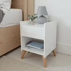 Mesa de Cabeceira Com Gaveta Decoração Pés Nicho
