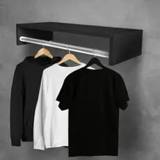 Cabideiro De Parede Arara De Vestuário Para Closet Quarto 50 Cm