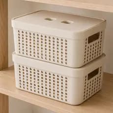Caixas Organizadoras Com Tampa 2L Resistente Empalháveis Para todos Ambientes Cozinha Banheiro