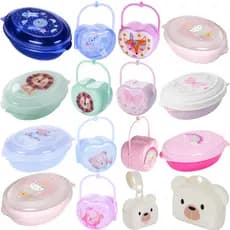 Kit Bebê Porta Chupeta e Saboneteira Infantil Menino Menina - Plasútil