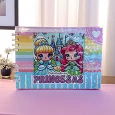 Livro De Colorir Princesas 50 Folhas Capa Dura PRONTA ENTREGA