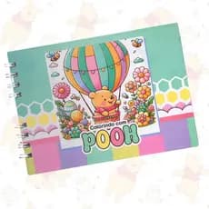 Livro De Colorir Ursinho Pooh com 50 Folhas 180g Capa Dura PRONTA ENTREGA