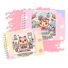 Livro De Colorir Capivara  50 Folhas 180g Capa Dura Infantil  PRONTA ENTREGA