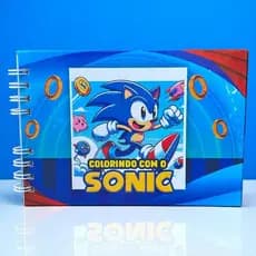 Livro De Colorir Sonic com 50 Folhas 180g Capa Dura ENVIO IMEDIATO