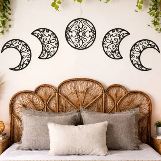 Quadro Lua Decorativo Parede Decoração Mística Sala Quarto Cabeceira Moderna