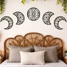 Quadro Lua Decorativo Parede Decoração Mística Sala Quarto Cabeceira Moderna