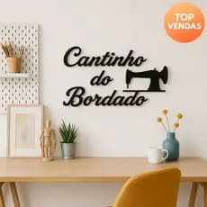 Frase De Parede Cantinho Do Bordado Decorativo Quadro de cabeceira