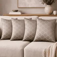 Kit Capas de Almofada 45x45 Jacquard Geométrica 2 4 6 8 10 Peças Decorativa Sofá Luxo