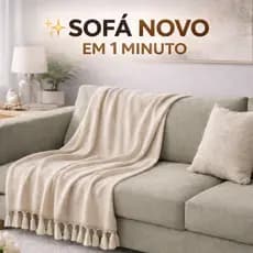 Manta Para Sofá 1,50x1,80 Jacquard Decorativa Com Franjas Premium
