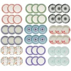 Jogo de 6 Pratos Fundos 21,5cm Cerâmica Oxford Biona (Resistência e Design Moderno)