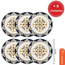 Jogo de Pratos de Jantar Raso 26cm Cerâmica Oxford