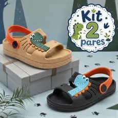 Sandália Papete Dinossauro Infantil Menino Super Leve e Macio Antiderrapante Perfeito Para Dia a Dia