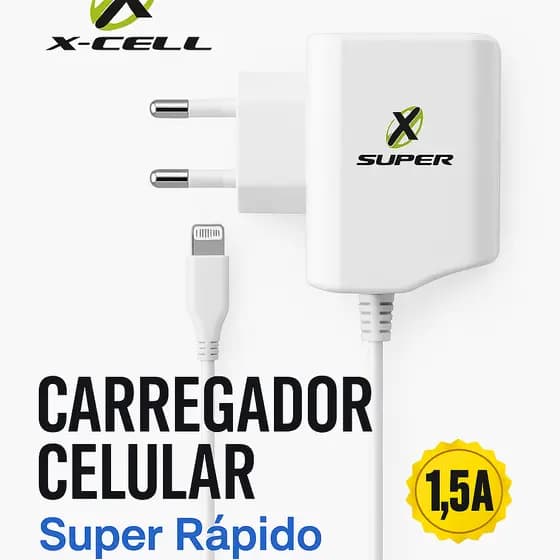 Kit Carregador para iPhone Fonte + Cabo Lightning Carregamento Rápido