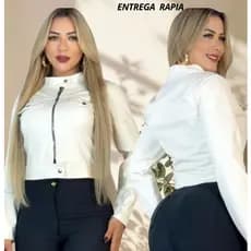 JAQUETA DE COURO FEMENINA CASUAL ELEGANTE TENDENCIA INVERNO
