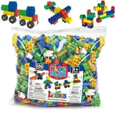 Blocos de Montar 500 Peças Brinquedo Didatico Infantil Monta Monta