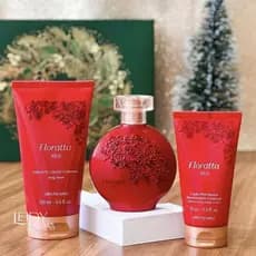 Kit Floratta Red O Boticário 75ml + Loção Hidratante 75ml + Sabonete Líquido 150ml