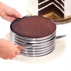 Aro Ajustável Fatiador de Bolo em Inox – Cake Ring