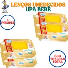 Kit Com 560 Lenços Umedecido/4 Pacotes- Upa Bebê Promoção