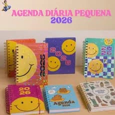 Agenda Diária Capa Dura Espiral Pequena Vários Modelos