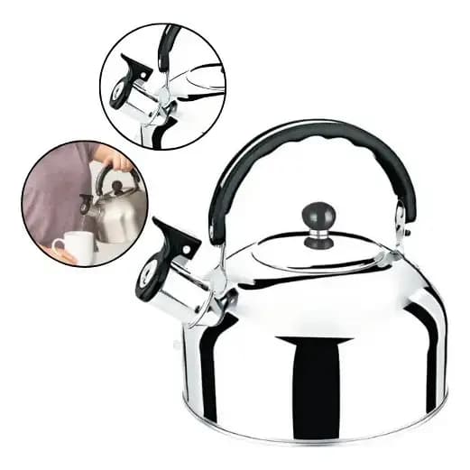 A chaleira inox de 2 litros com apito