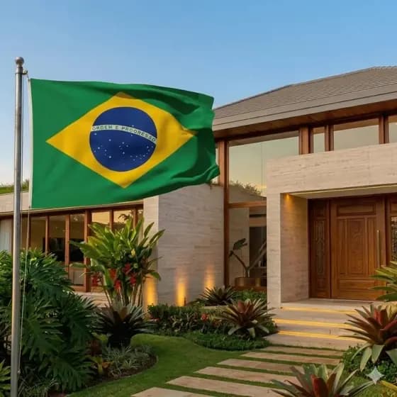 Bandeira Do Brasil Grande 1,50x0,90cm Para Bastao Metro Poliéster