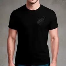Camiseta Masculina Time Futebol Camisa Timão Corinth 100% Algodão Escudo