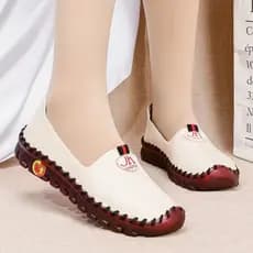 Sapatos Ortopédicos Femininos Feitos de Couro Sólido/Costura Manual/Sola Elástica Tamanhos Grandes 33-41 LFO2 YSSL CQBZ