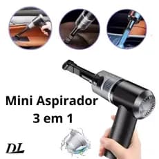 Mini Aspirador Portátil Recarregável USB Automóveis e Casa
