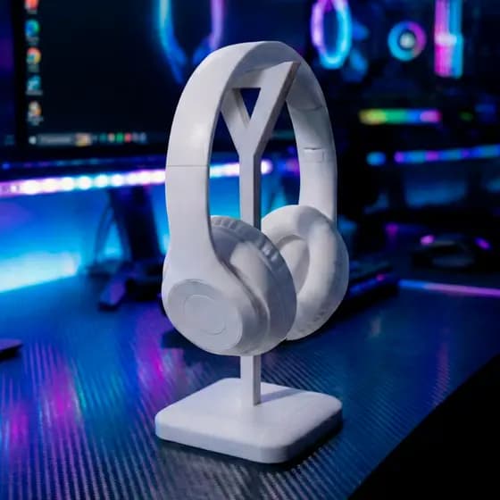 Suporte de Headset/Headphone Gamer Fone de Ouvido Universal de Mesa em ABS Minimalista Moderno