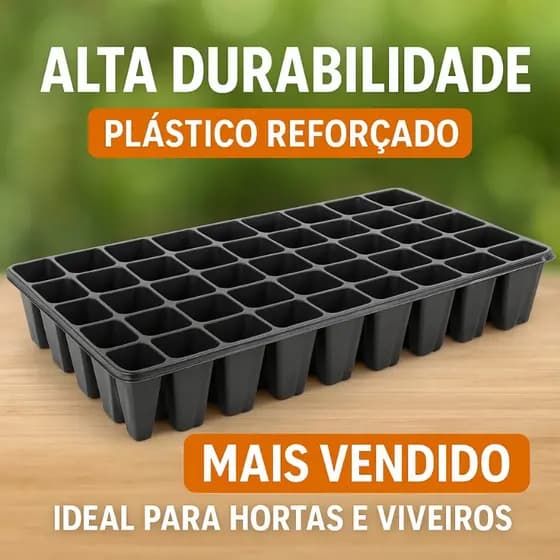 Bandeja Mudas 50 Células Germinação Hortaliça Viveiro Plantas Resistente Reutilizável Cultivo Jardim