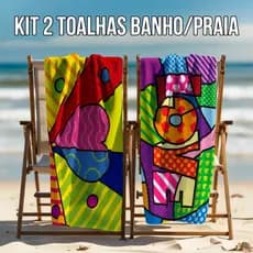Kit 2 Toalha de Praia e Banho - PROMOÇÃO - Direto da Fábrica!