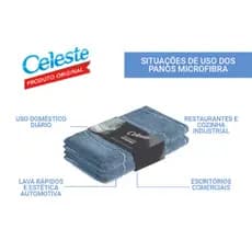Pano de Limpeza  Microfibra Mega Panão 50x80cm Kit 2 Unidades Super Absorvente Seca Pano de Chão