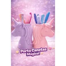 Porta Canetas Unicórnio Infantil Decorativo Organizador de Mesa Porta Lápis Criativo Presente Menina