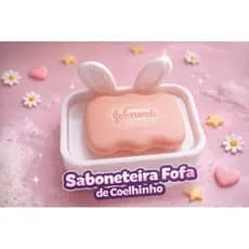 Saboneteira Infantil Fofa – Gatinho, Coelhinho e Ursinho | Porta Sabonete Banheiro