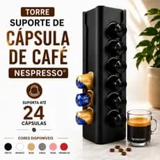 Porta Cápsulas de Café Nespresso/Cápsulas Café/ comporta até 24 cápsulas/Moderno/Organizador Premium/Torre/Chá