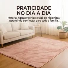 Tapete de Sala Grande Soft 2,00m x 2,40 m Itália Aveludado Premium Vária Core Antiderrapante Moderno