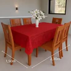 Toalha de Mesa Renda Grossa 2,30m para 6 Cadeiras Decoração Elegante e Sofisticada