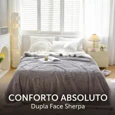 Cobertor Casal Grosso 2,10x1,90 Sherpa Pelinho Fofinho Overrera Butterflay