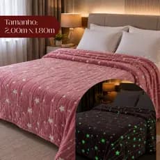 Manta Cobertor Casal Brilhosa 2,00x1,80m – Super Macia, Confortável e Quentinha | Para Cama e Sofá