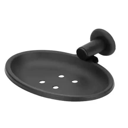 Saboneteira Banheiro Inox Luxo Preto Fosco