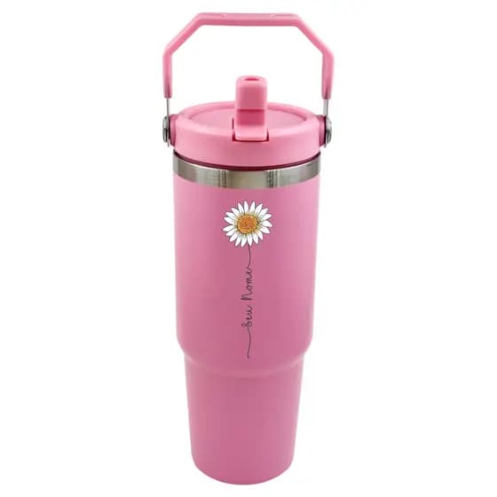 Copo Térmico Flip 900ml Personalizado com Nome - Daisy