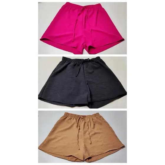 Kit 3 Shorts Feminino em Tecido Duna. Conforto, Estilo e Versatilidade