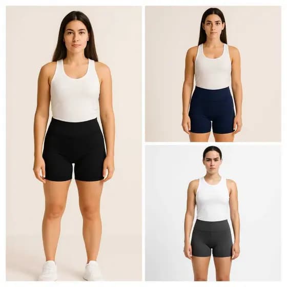 KIT 3 Shorts Legging Academia Esporte Fitness Suplex PREMIUM