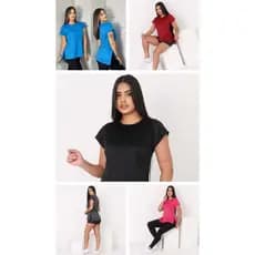 Kit 5 Blusas Academia Dry Fit Camisa Caminhada Musculação Treino camiseta tapa bum bum Feminina