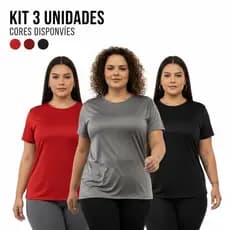 Kit 2 Blusas Academia PLUS SIZE  Dry Fit- Caminhada,Musculação e Treino. Tapa bumbum moda Feminina.