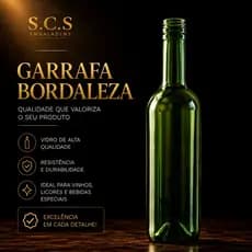 Kit 12 Garrafas Bordaleza 750ml Verde pronta para o uso vinho|licores|decoracção|lembrança|evento|formatura| Boca Rosca