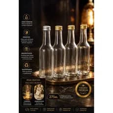 kit 20 Garrafinha ice275ml ideal para mel,artesanato,lembrancinha,armazenamento,festa,evento,bebidas azeite vinagre.