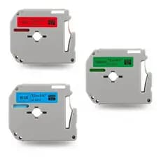 Kit 3x Fita Rotulador MK-231 12mm Colorida Compatível PT70 PT80 PT90 Resistente e Longa Duração