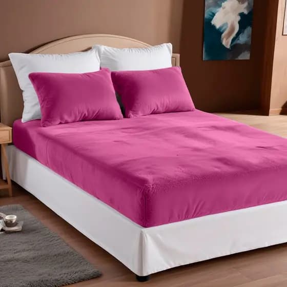 Jogo De Lençol 3 Peças Plush Manta Flannel - Pink